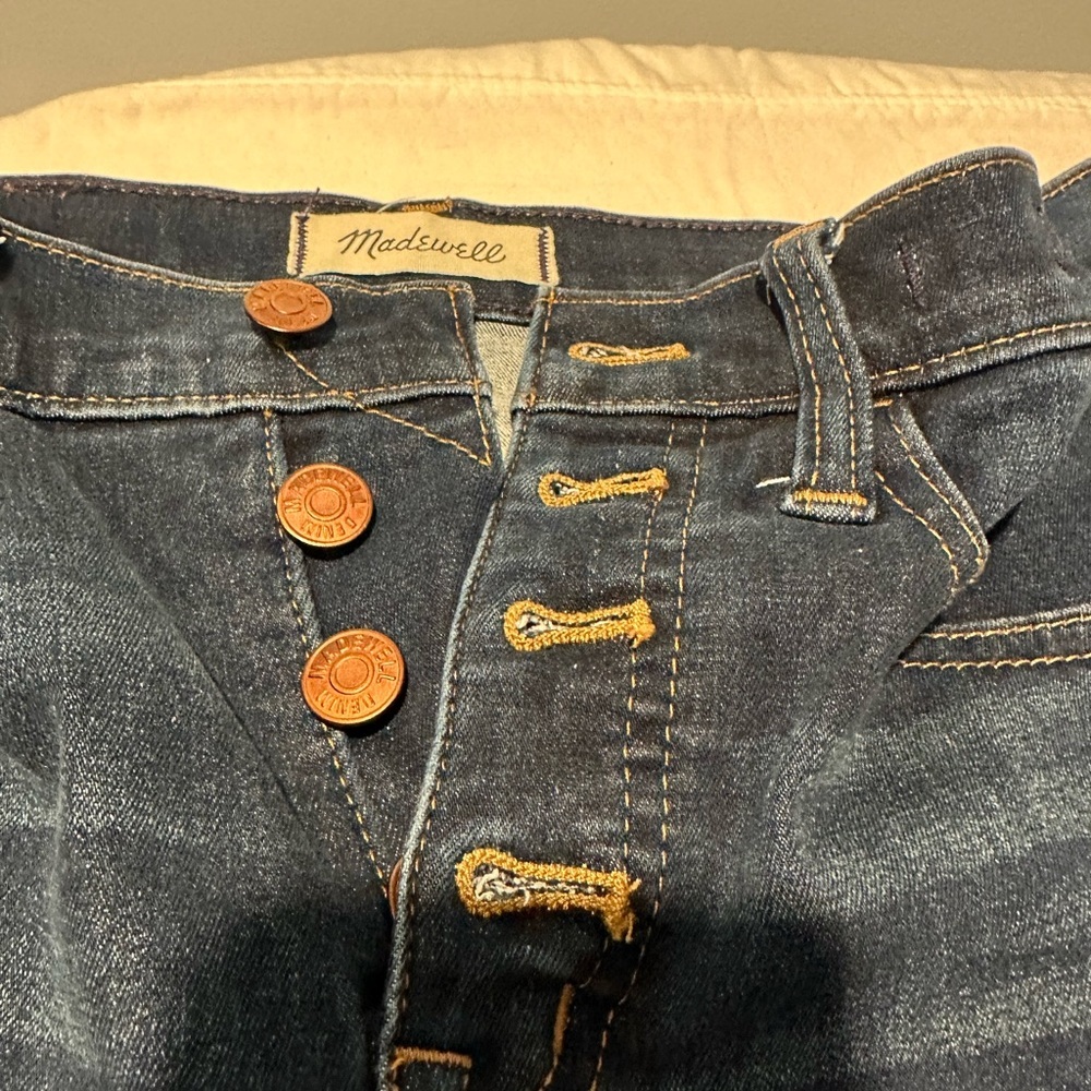 Madewell 10” High-Rise Skinny Jeans | Size 24 | Dark Wash - Picture 7 of 10